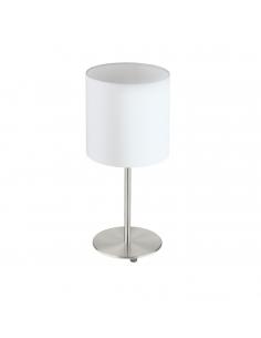 EGLO 31594 - PASTERI Fabric Lamp in Nickel-matte Steel and Textile