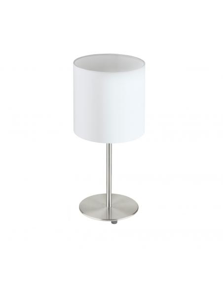 EGLO 31594 - PASTERI Fabric Lamp in Nickel-matte Steel and Textile