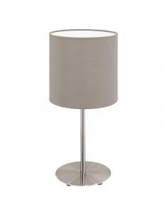 EGLO 31595 - PASTERI Fabric Lamp in Nickel-matte Steel and Textile