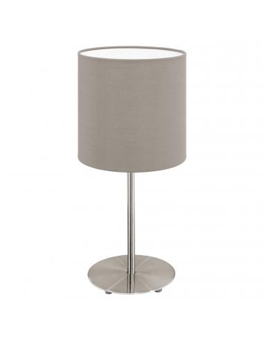 EGLO 31595 - PASTERI Fabric Lamp in Nickel-matte Steel and Textile