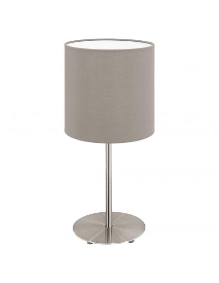 EGLO 31595 - PASTERI Fabric Lamp in Nickel-matte Steel and Textile