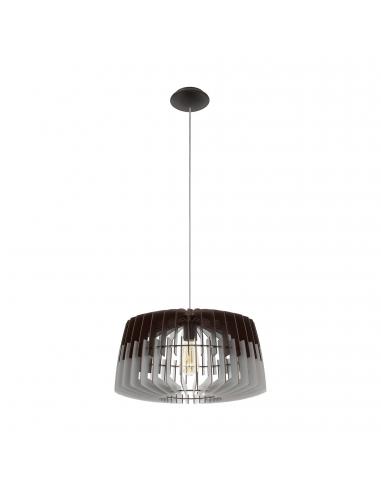 EGLO 96956 - ARTANA Hanging Lamp in Wood in Matte Nickel Steel and Wood