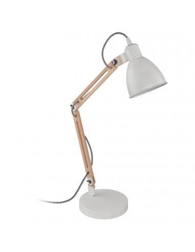 EGLO 96957 - TORONA 1 Office Lamp in White Steel and Wood