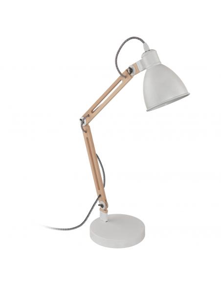 EGLO 96957 - TORONA 1 Office Lamp in White Steel and Wood