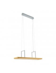 EGLO 96959 - TONDELA LED pendant lamp in white steel and wood, plastic