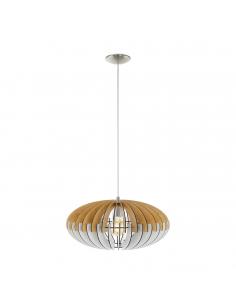 EGLO 96963 - SOTOS Hanging Lamp in Nickel-matte Steel and Wood