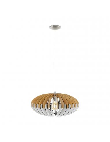 EGLO 96963 - SOTOS Hanging Lamp in Nickel-matte Steel and Wood