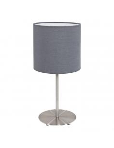 EGLO 31596 - PASTERI Fabric Lamp in Nickel-matte Steel and Textile