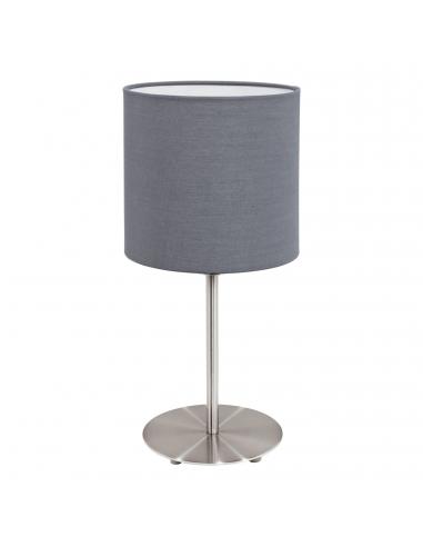 EGLO 31596 - PASTERI Fabric Lamp in Nickel-matte Steel and Textile