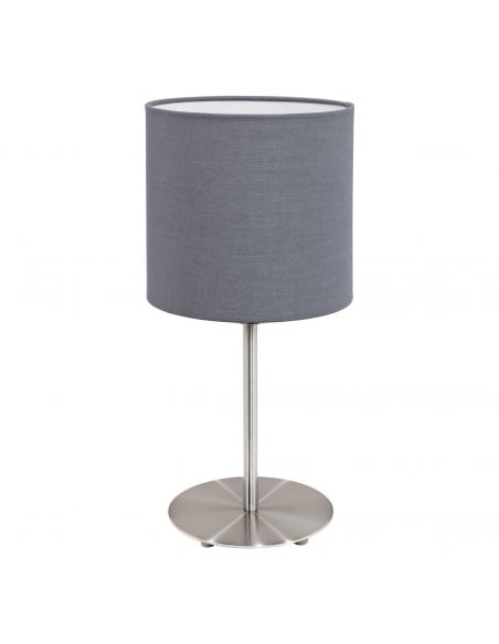EGLO 31596 - PASTERI Fabric Lamp in Nickel-matte Steel and Textile