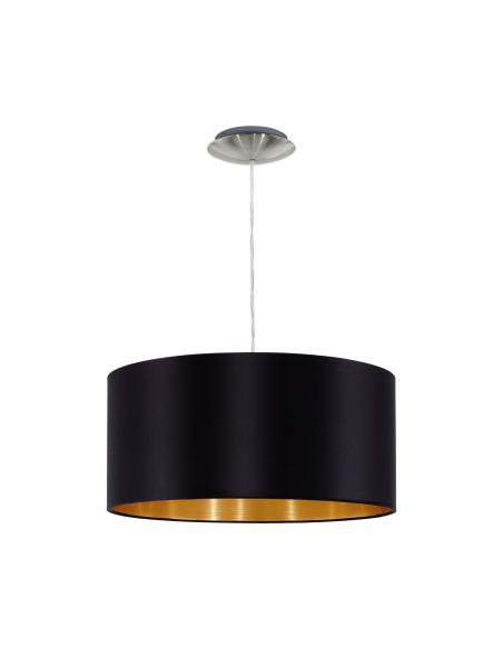 EGLO 31599 - MASERLO Hanging Lamp in Nickel-matte Steel and Textile