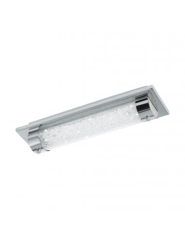 EGLO 97054 - TOLORICO LED ceiling light in stainless steel chrome and glass, glass