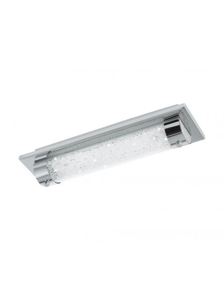 EGLO 97054 - TOLORICO LED ceiling light in stainless steel chrome and glass, glass