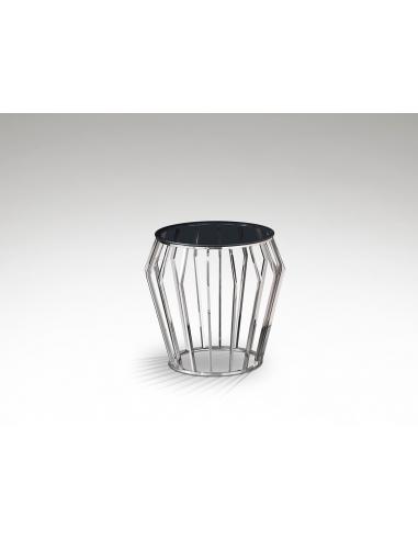 Shiny Steel Nightstand - SCHULLER Ciros