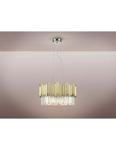 6 Light Chrome-Gold Lamp - SCHULLER...