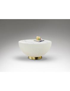 White-Brass Coffee Table -...