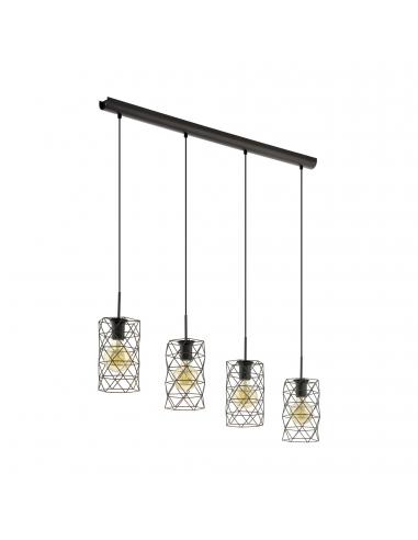 EGLO 97066 - ESTEVAU Living Room Lamp in Dark Brown Steel