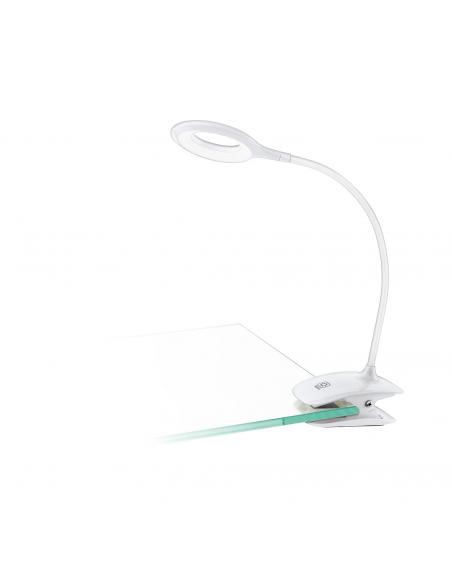 EGLO 97077 - CABADO LED Clamp Lamp in White Acrylic