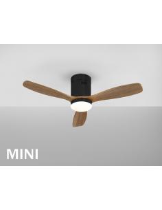 MiniVentilador Negro Nogal Regulable Mando - Schuller Siroco 2