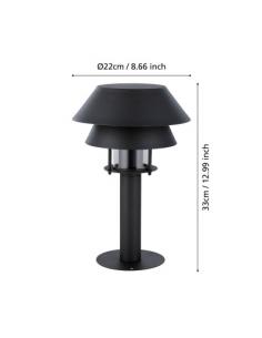 Black steel plinth lamp -... 2