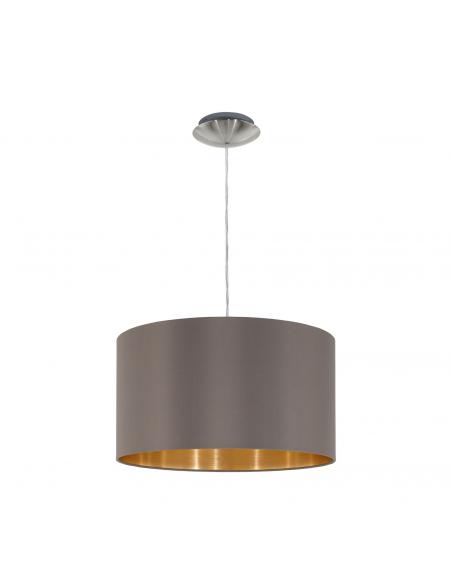 EGLO 31603 - MASERLO Hanging Lamp in Nickel-matte Steel and Textile