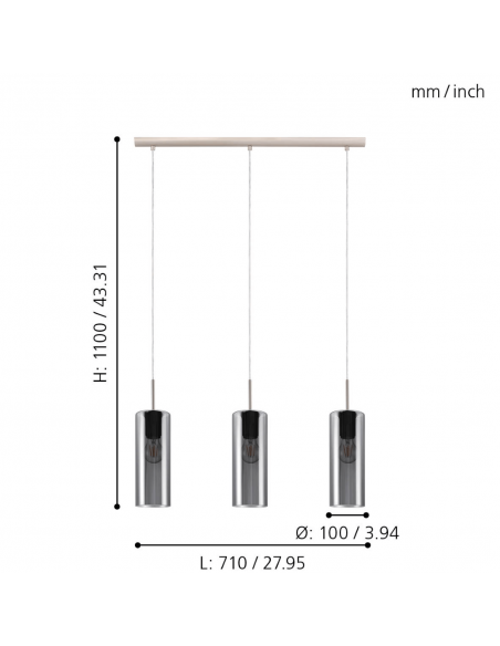 Foto medidas EGLO 98695