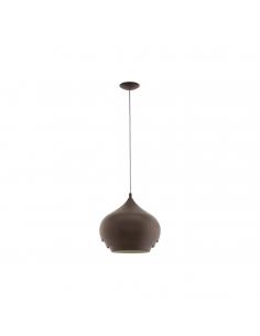 EGLO 97214 - CAMBORNE Lámpara de Salón en Acero marrón oscuro, crema