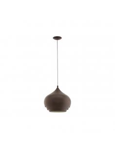 EGLO 97214 - CAMBORNE Living Room Lamp in Dark Brown, Cream Steel