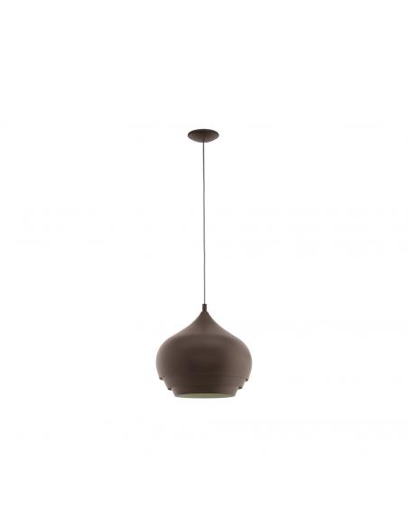 EGLO 97214 - CAMBORNE Living Room Lamp in Dark Brown, Cream Steel