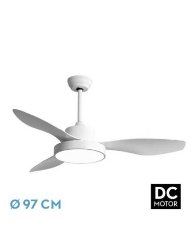 Fan Dc Hayate 24w 2650lm White 3asp 6vel 97d 3000-4000-6000k Remote, Memory And Timer