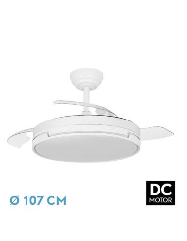 Fan Dc Papyrus 59w White 3 blades desp.107d 6980lm 3000k,4000k,6000k Remote+ Memory+ Timer