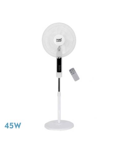 Cacimbo Floor Fan Bl.3 Vel.45w.5 Blades 43 D. C/ Remote. Timer 0.5h-7.5h