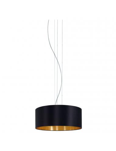 EGLO 31605 - MASERLO Hanging Lamp in Nickel-matte Steel and Textile Fabric