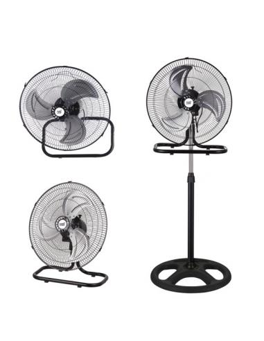 Fan 3 In 1 Recio Black 50 D 3 Speed. 70w 3 Blades Aluminum In Silver Oscillating