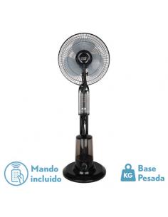 Tromba Black 3 Speed 80w Floor Fan Water Tank Nebulizer 3L with Remote and Timer 120x45x40 Cm