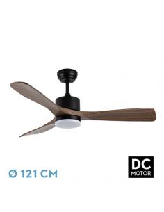 Fan Dc Jet 20w Black 3asp.oak 6vel 3 Col 40/50x121d 2350lm Remote, memor, tempo