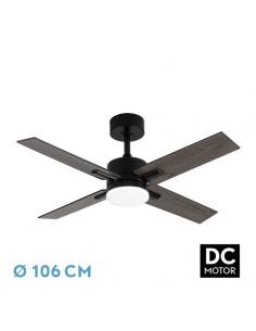 Fan Dc Talc 20w Black 4 blades Black/gray 6speed. 3000k,4000k,6500k 2350lm Remote, Memory, 106d Timer