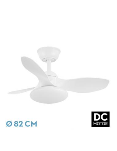 Ventilador Dc Paramo 36w 2880lm Blanco 3 Aspas 82d 3000k,4500k,6000k,remoto+tempor+memoria