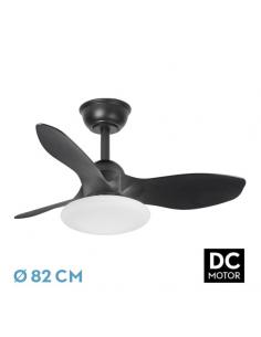 Fan Dc Paramo 36w 2880lm Black 3 Blades 82d 3000k,4500k,6000k,remote+tempor+memory