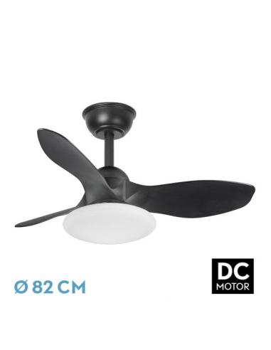 Fan Dc Paramo 36w 2880lm Black 3 Blades 82d 3000k,4500k,6000k,remote+tempor+memory