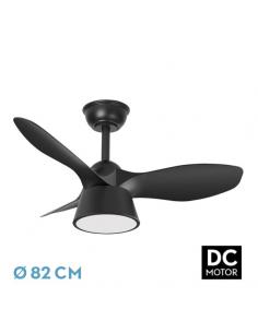 Fan Dc Cubic 36w 2680lm Black 3 Blades 82d 3000k,4500k,6000k,remote+tempor+memory