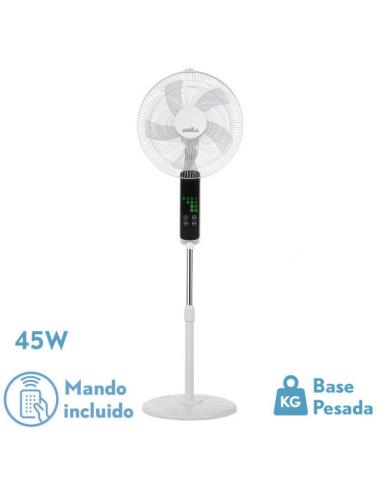 Rodium White 3vel 45w Regx43x40cm Oscillating 5th Touch Fan with Remote And Timer