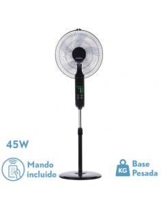 Rodium Black 3vel 45w Regx43x40cm Oscillating 5th Touch Fan with Remote And Timer