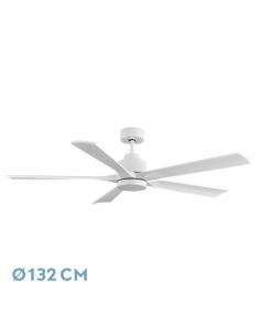 Fan Dc Cairo 24w 2400lm White 5blades 132d 3000k,4500k,6000k, Remote+timed+memory