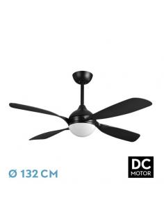 Fan Dc Livorno 30w 3250lm Black 132d 4blades 3000k,4500k,6000k, Remote+ Timer+ Memory