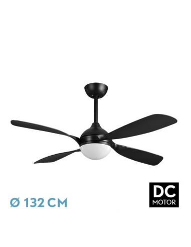 Fan Dc Livorno 30w 3250lm Black 132d 4blades 3000k,4500k,6000k, Remote+ Timer+ Memory