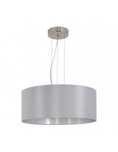 EGLO 31606 - MASERLO Hanging Lamp in Nickel-matte Steel and Textile