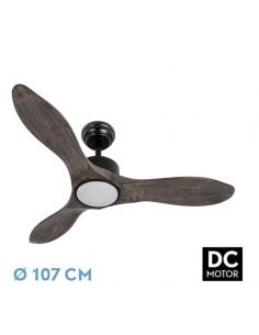 Fan Dc Segre 24w Black 3 blades Oak 107d 2424lm 3000k,4000k,6500k Remote+timer+intensity regulator+memory