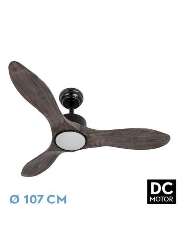 Fan Dc Segre 24w Black 3 blades Oak 107d 2424lm 3000k,4000k,6500k Remote+timer+intensity regulator+memory
