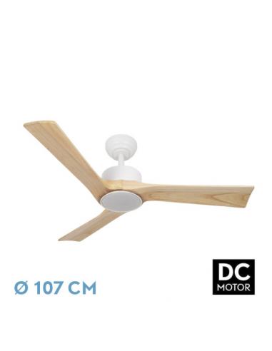Fan Dc Orinoco 24w White 3 blades Beech 107d 2424lm 3000k,4000k,6500k Remote+adjustable Intensity+temperature+memory